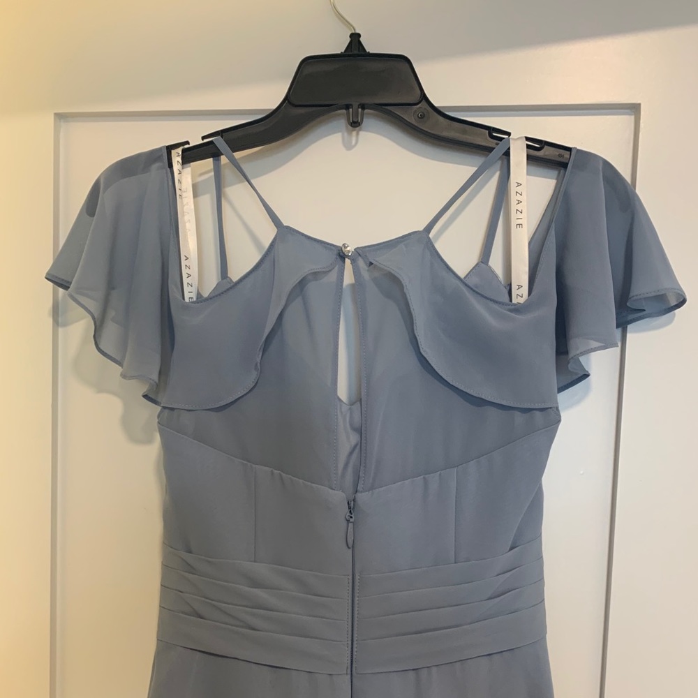 Azazie Dakota in Dusty Blue Custom Size (A4 close)